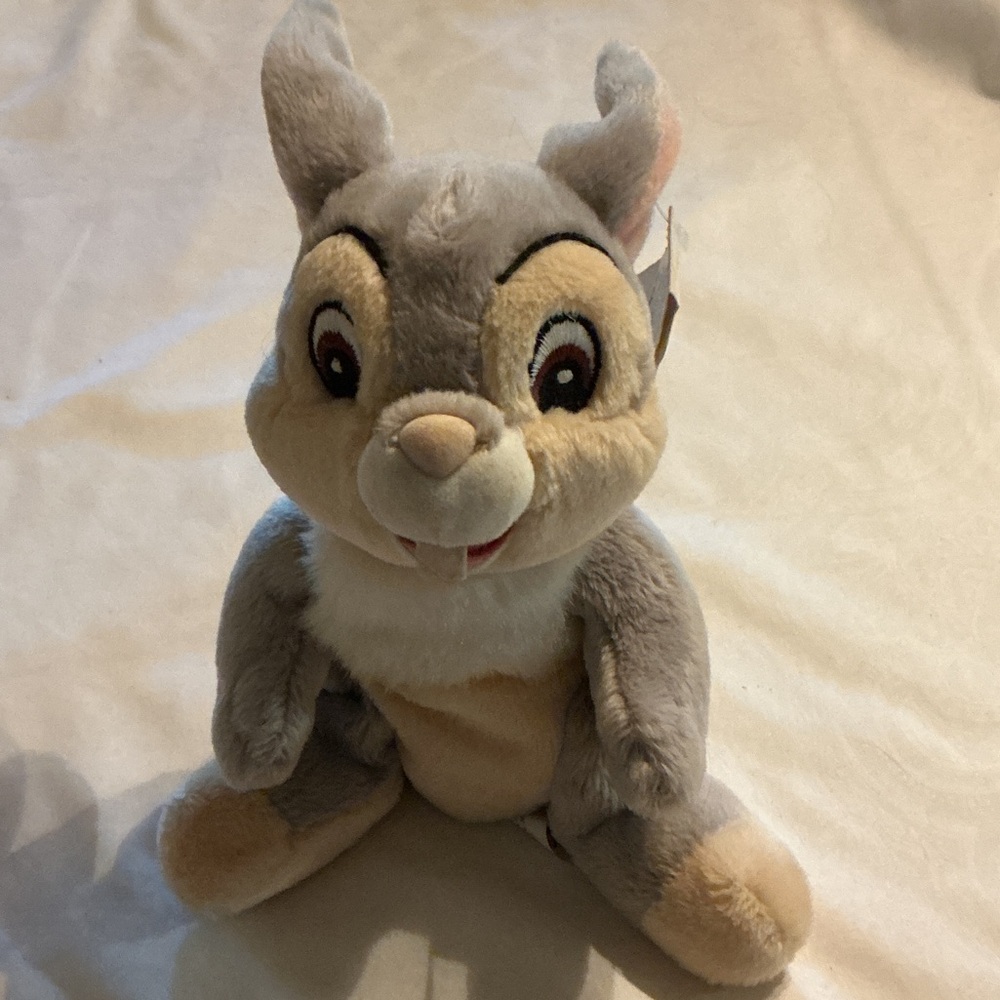 Disney Gray and Cream Thumper Plush Bunny Stuffed Animal